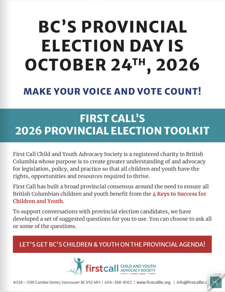 2026 First Call Provincial Election Toolkit Cover