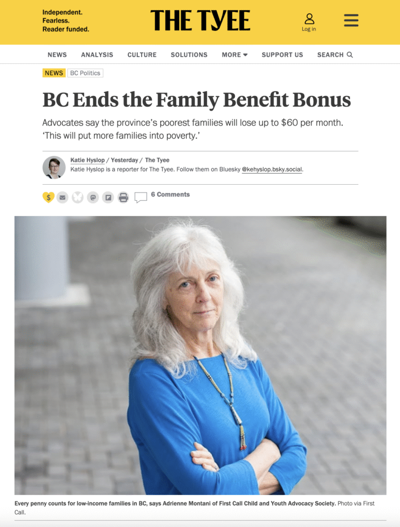 The Tyee Family Benefit Bonus